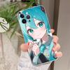 H-Hatsunes Kawaii M-Miku Чехол для телефона For IPhone 16 15 14 11 12 13 Mini Pro XS Max Чехол 6 7 8 Plus X Funda Shell