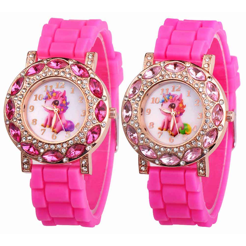 Gift Wrist Pattern Unicorn Casual Watch Cute Quartz Round Durable Girl Children Watchworld