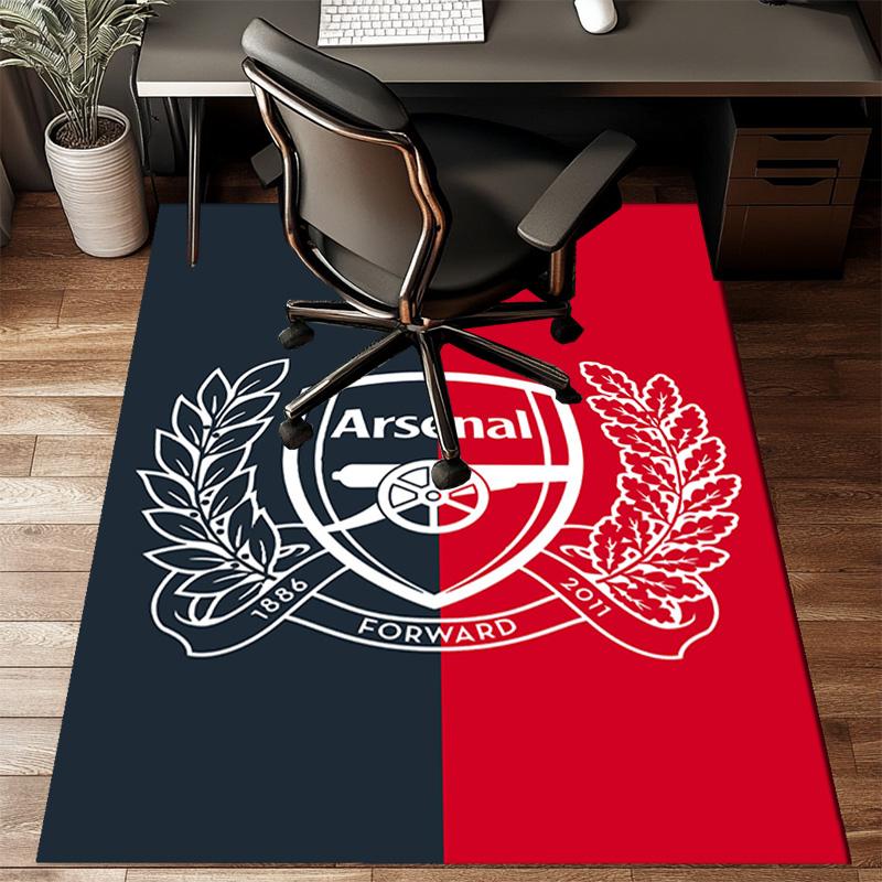 Arsenal Football Club Crest Printed Office Carpet Chair Cushion  Entryway Rug, Rugs for Living Room, Bedroom Christmas gifts