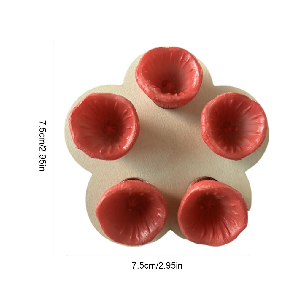 Пчелы Насекомое Чашка для питья Пчелиная поилка Чашка Смола Форма пяти цветков Пчелиный опылитель Кормушка для воды с чашкой для расплода и держателем