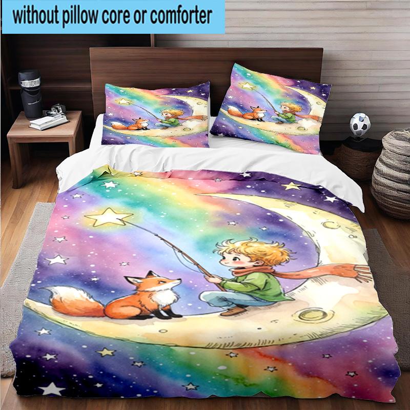 3PCS Prince's Nightly Embrace 3pcs Bedding,Including 3PCS Duvet Cover And 2pcs Pillowcases Perfect for Christmas,Ideal for Bedroom, Dormitory