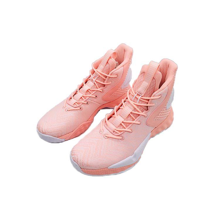 Anta Speed Battle 3 однотонные амортизирующие нескользящие износостойкие высокие баскетбольные кроссовки мужские розовые 11941606-9