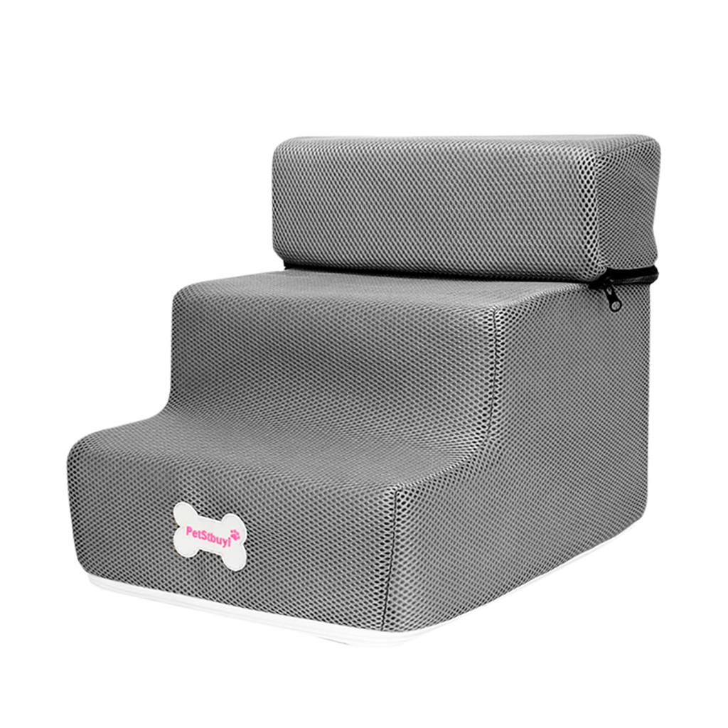 New Breathable Mesh Foldable Pet Stairs Detachable Pet Bed Cat Dog Ramp 3 Steps