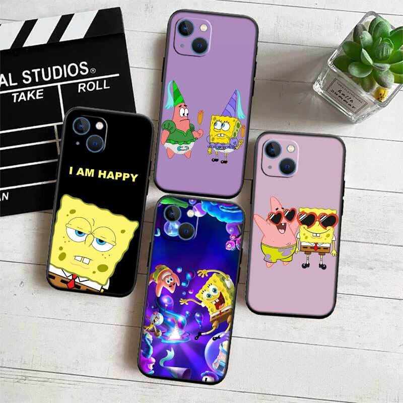 Cartoon SpongeBob Phone Case for Xiaomi Poco C40 C51 C50 C55 C65 C71 C75 C85 F8 F7 F6 F5 F3 F2 X7 X6 X4 X3 X2 M7 M6 M5 M4 M3 M2 Pro