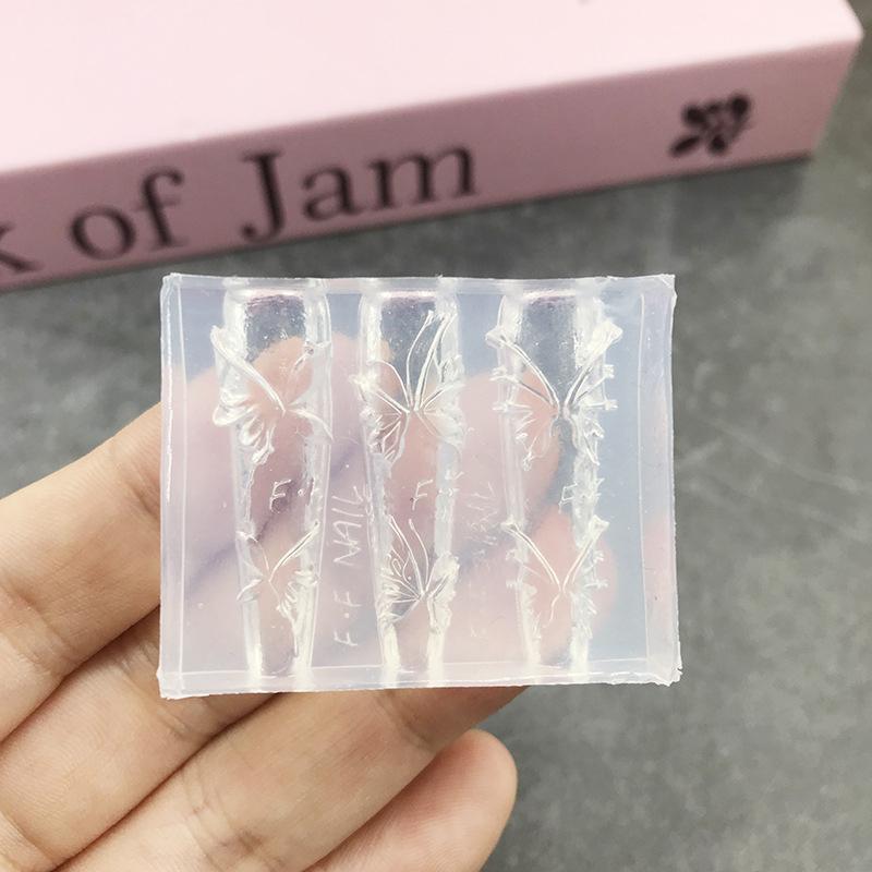 Прозрачный силиконовый молд для нейл-арта Изысканный ручной работы Бабочка Бант Цветок 3D Аксессуар для нейл-арта DIY Креативный молд для нейл-арта Подарок