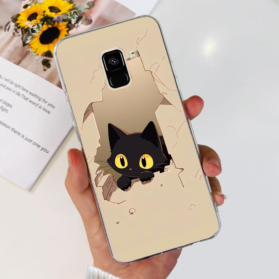 Для Samsung Galaxy A8 (2018) / A8+ (2018) Мягкий силиконовый TPU чехол SM-A730F A530F для Samsung A 8 A8 Plus, милые чехлы с мультяшными пандами