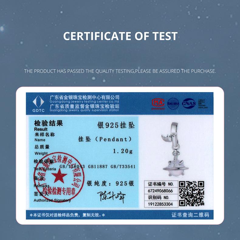 925 Silver Beads Children'S Fun Creative Blue Planet Interstellar Tour Series Diy Beaded Bracelet Accessories