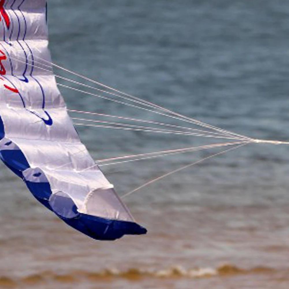 Двухлинейный парафойл-змей Высококачественный силовая стропа Парусный кайтсерфинг Профессиональный Большой 1,4 м с 2 ручками для пляжного отдыха на открытом воздухе