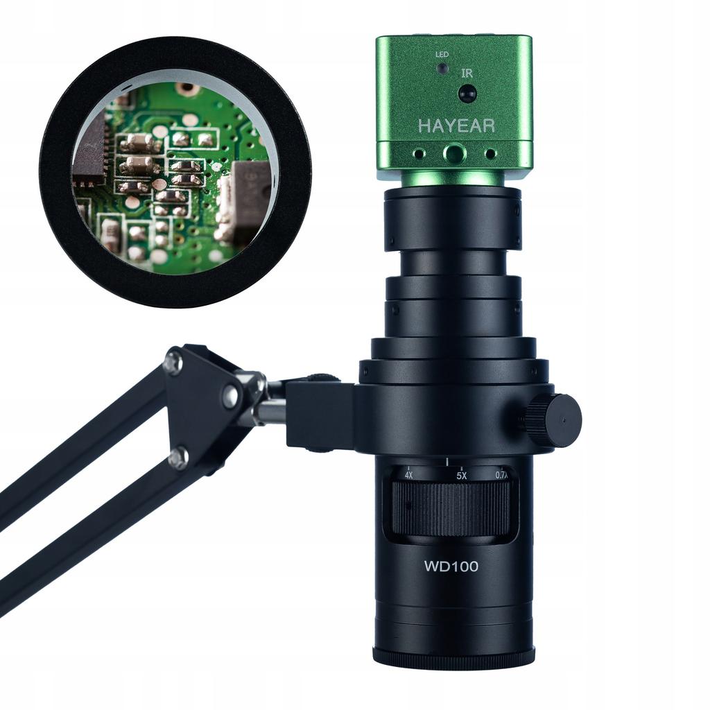 Rosfix Zestaw Do Mikroskopii Cyfrowej – Regulowany Wysięgnik ODM-180X 50mm | Platforma ODM-100X 50mm I 40mm | Kamera Draco RED PRO 2MP