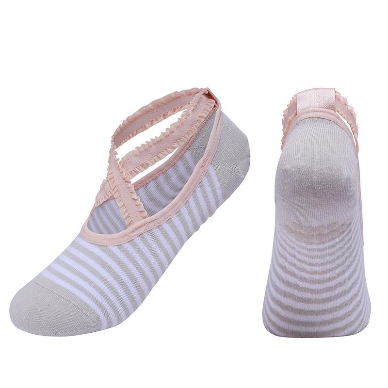 Women Yoga Anti-slip Socks Ladies Ventilation Ballet Dance Gym Fitness Pilates Cotton Socks