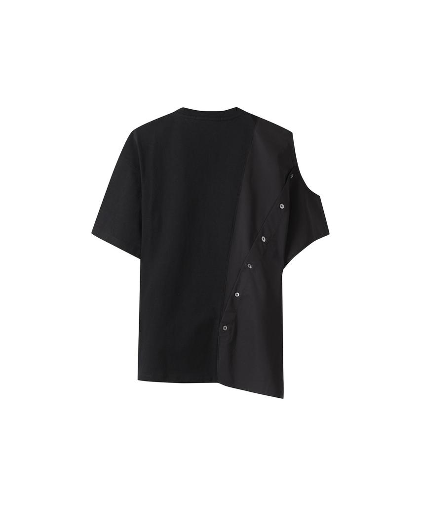 RECODE Half Fabric Mixed Top Rqtam26522Bkx