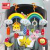 Colorful Plush Baby Stroller Rattle & Soothing Toy, 0-1 Year, Car Mobile Hanging Ornament