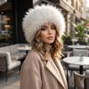 Толстая теплая кудрявая шапка-ведро из искусственного меха, стройнящая лицо, снежная шапка, ретро-шапка рыбака, для холодной погоды