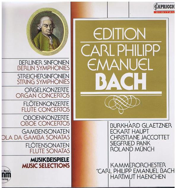 Виниловая пластинка КАРЛ ФИЛИПП ЭМАНУИЛ БАХ Издание Carl Philipp Emanuel Bach C12427 Каприччио 1987 Германия Классика Б/У