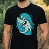 Футболка мужская Забавный мотив с акулой Хлопок Размер от XS до 5XL