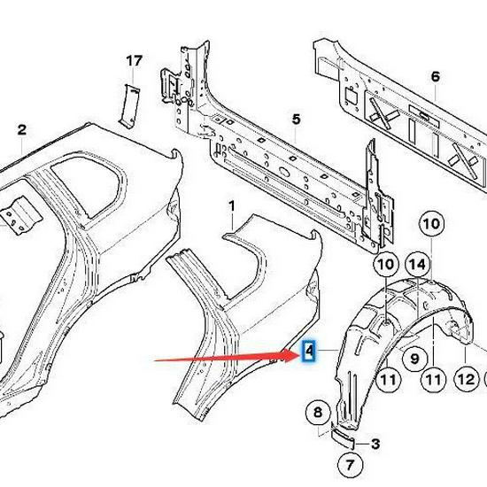 Подкрылки задних колесных арок BMW X5 E70