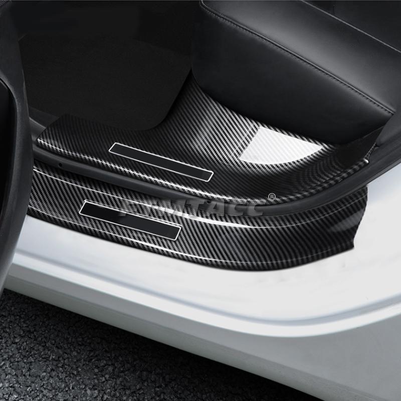 8 упаковок, защита для порога для Tesla Model Y Model 3 2022, чехол на порог, передняя и задняя крышка педали автомобиля, защита от грязи