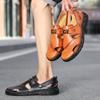 Plus Size Sandals Men's Summer Men's Beach Shoes Men's Genuine Leather Youth Leisure Sandals Men's Trendy All-Matching