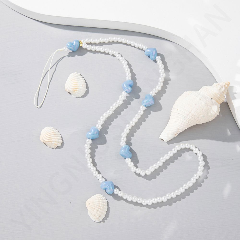 Beaded Mobile Phone Chain Cell Phone Lanyard Soft Pottery Rope Clay Beaded Mobile Phone Straps