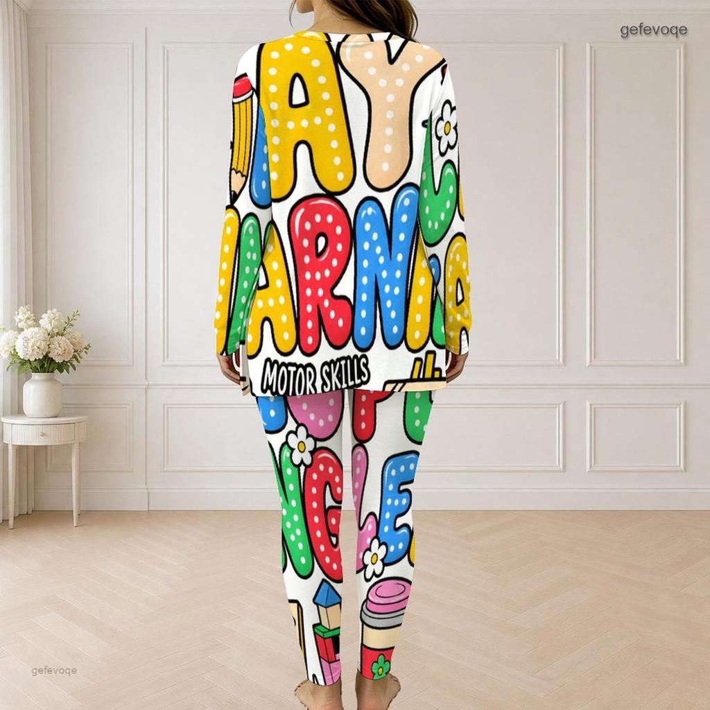 Women Plus Size Front Zip Long Sleeve Yellow White Printed Longline Top And Fitted Pants Two Piece Set