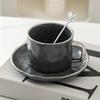 Керамическая кружка для кофе в европейском стиле класса люкс с набором блюдца и ложки, чашки для послеобеденного десерта, чайные чашки, кружки для воды, посуда для напитков