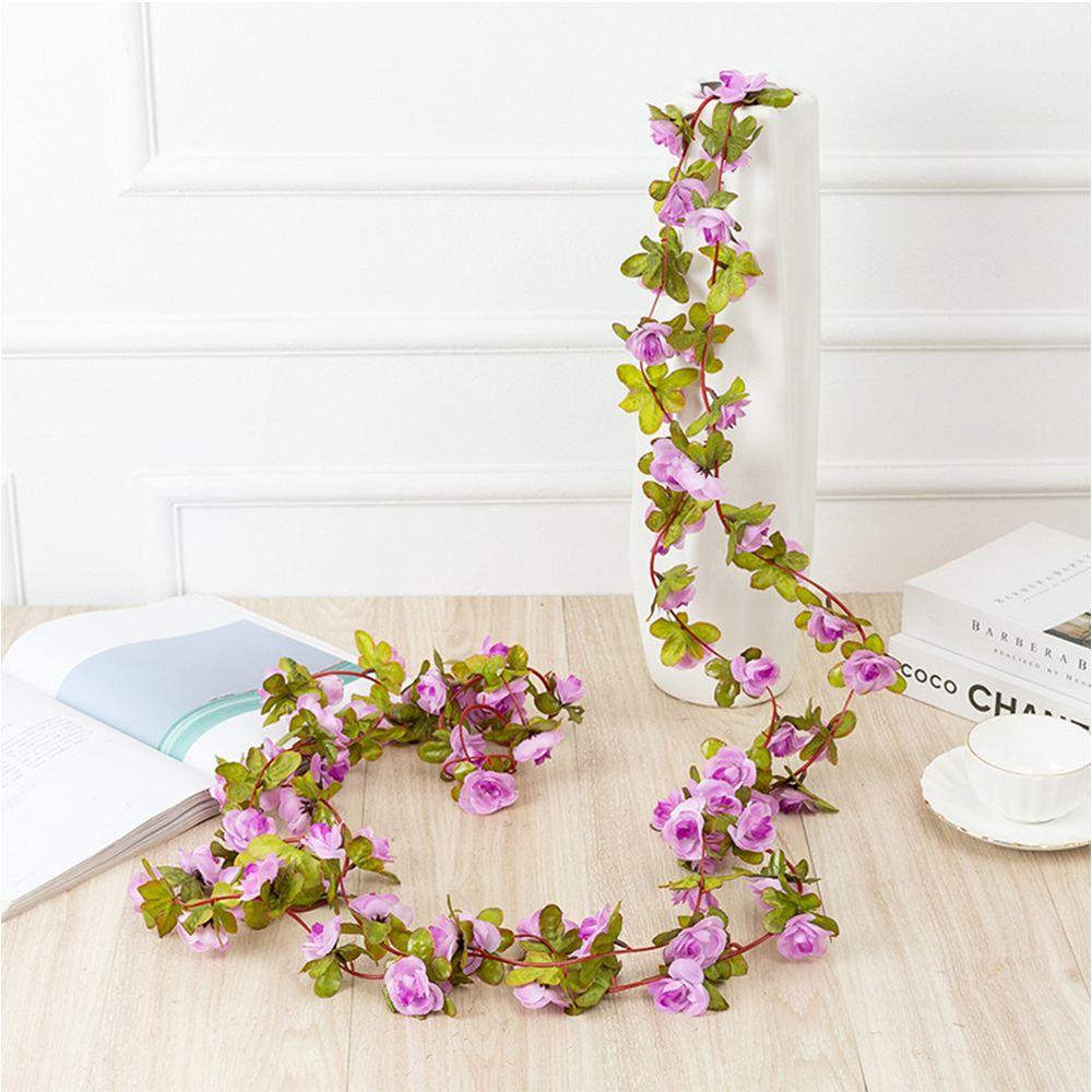 Wedding Decor Rose Garland Garden Arch Fake Plant Vines Flowers Garland Artificial Rose Flowers