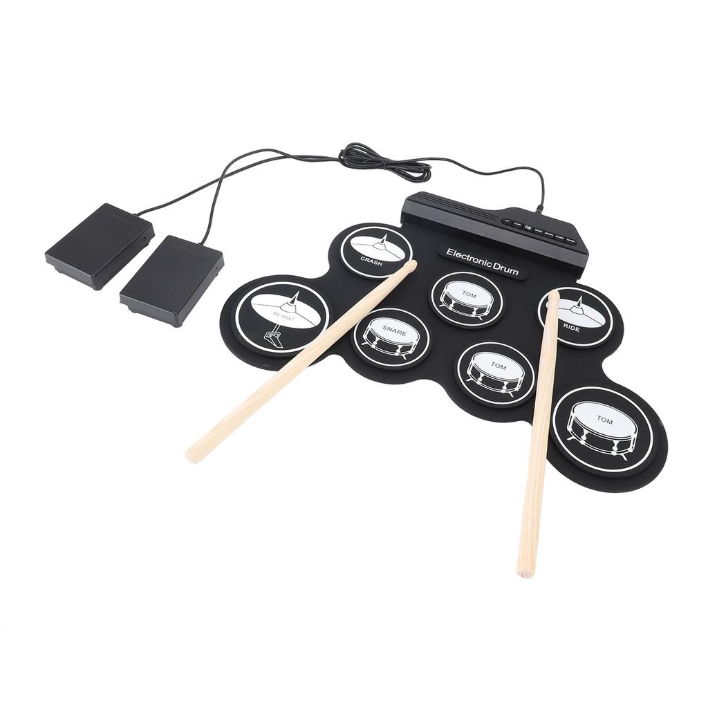 Hand Roll Electronic Drum Portable USB Electronic Drum Pad Foldable Silicone Hand Roll Electronic