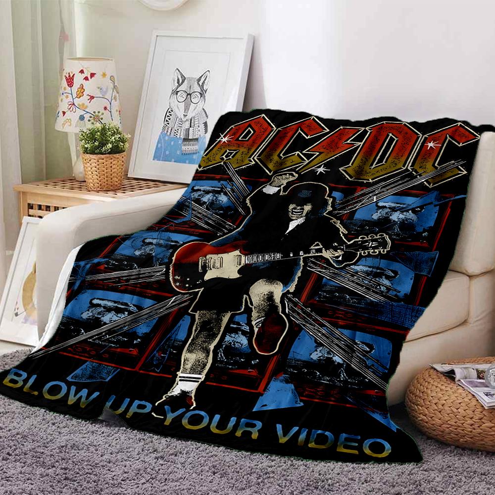 Acdc Guitar Energy Blanket Soft Throw Blanket For Home Bedroom Bed Sofa Travel Office Solid Christmas Blanket