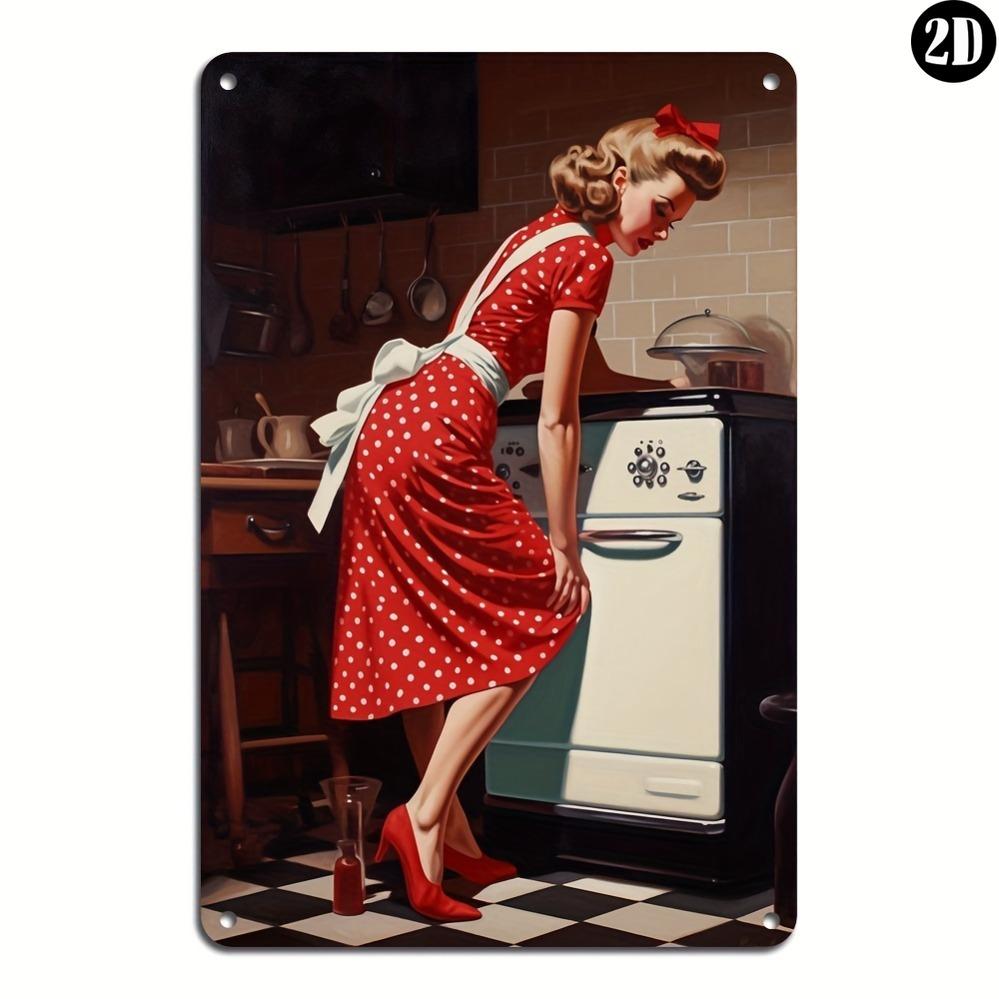 Vintage s Metal Wall Art x Inch Retro Kitchen Sign for Home Decor Indoor Outdoor