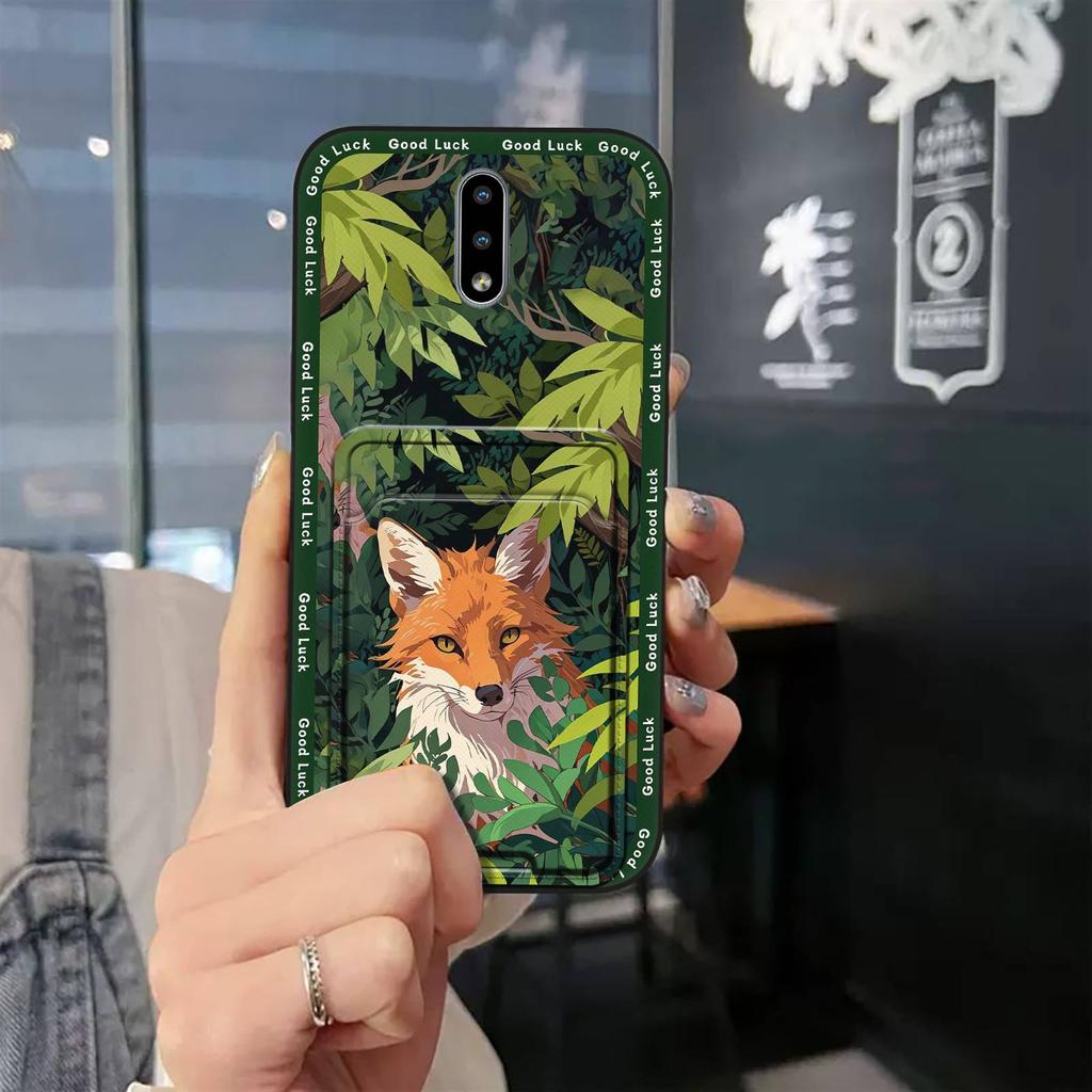 Cartoon Cute Phone Case For Nokia 2.3 Graffiti Card bag Waterproof Fashion Design Dirt-resistant Card slot Full wrap TPU