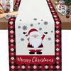 Элегантная Скатерть Салфетка на Стол Тема Санты Снеговика Оленей Скатерть Идеально для Рождественского Украшения Стола