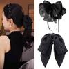 Заколка для волос с прочным креплением, в форме банта, декоративная заколка для волос с искусственным жемчугом