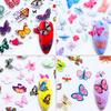 10 Pcs Holographic Nail Foil Set Transparent Butterfly Nail Art Transfer Sticker