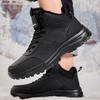 Winter Leather Men Boots with Fur Warm Men Snow Boots Outdoor Casual Sneakers High Quanlity Work Boots Non-slip Mens Ankle Boots