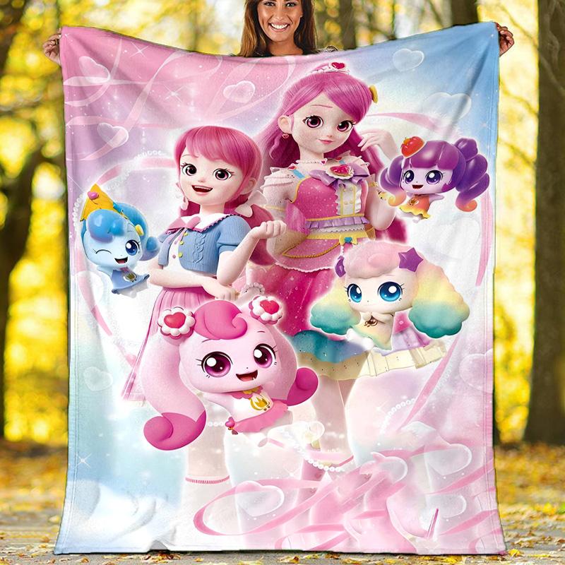 1pc Catch Teenieping Magic Sweethear4 Theme Blanket - Digital Print, Polyester, Cozy for All Seasons, Perfect for Outdoor, and Travel