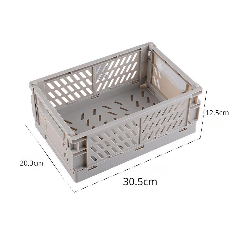 Folding Storage Box Plastic Folding Box Basket Stackable Cute Makeup Box Jewelry Toy Box Storage Box Portable Creative Storage