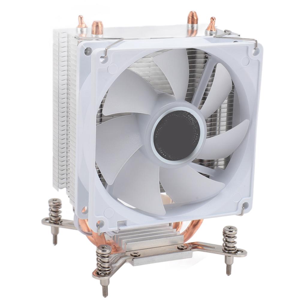 9 см процессорный кулер 2 тепловые трубки цветная подсветка 3 провода один вентилятор компьютер процессор охлаждения вентиляторы для 775