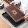 1pc Wooden Melamine Tea Tray Simple Household Draining Tea Tray Small Water Storage Tea Tray For Home Restaurant Hotel Office Tea Accessories