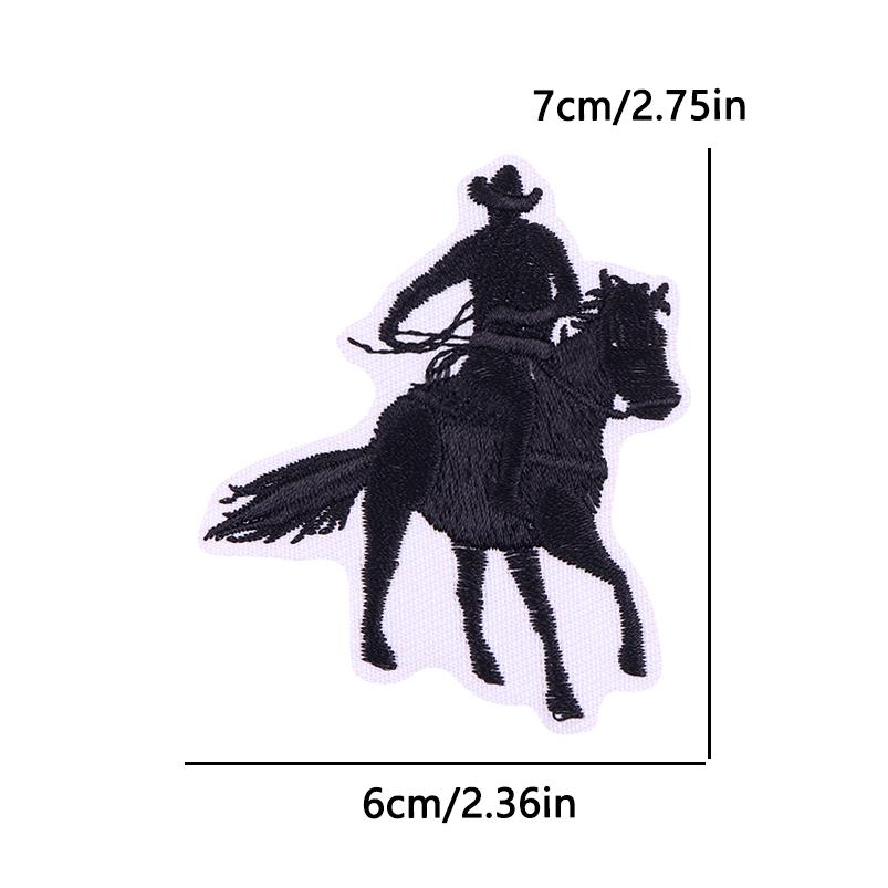 West Cowboy Embroidery Iron On Patches For Clothing thermoadhesive Patch For Clothes Heroism Adventurism Patch For Jeans Sticker