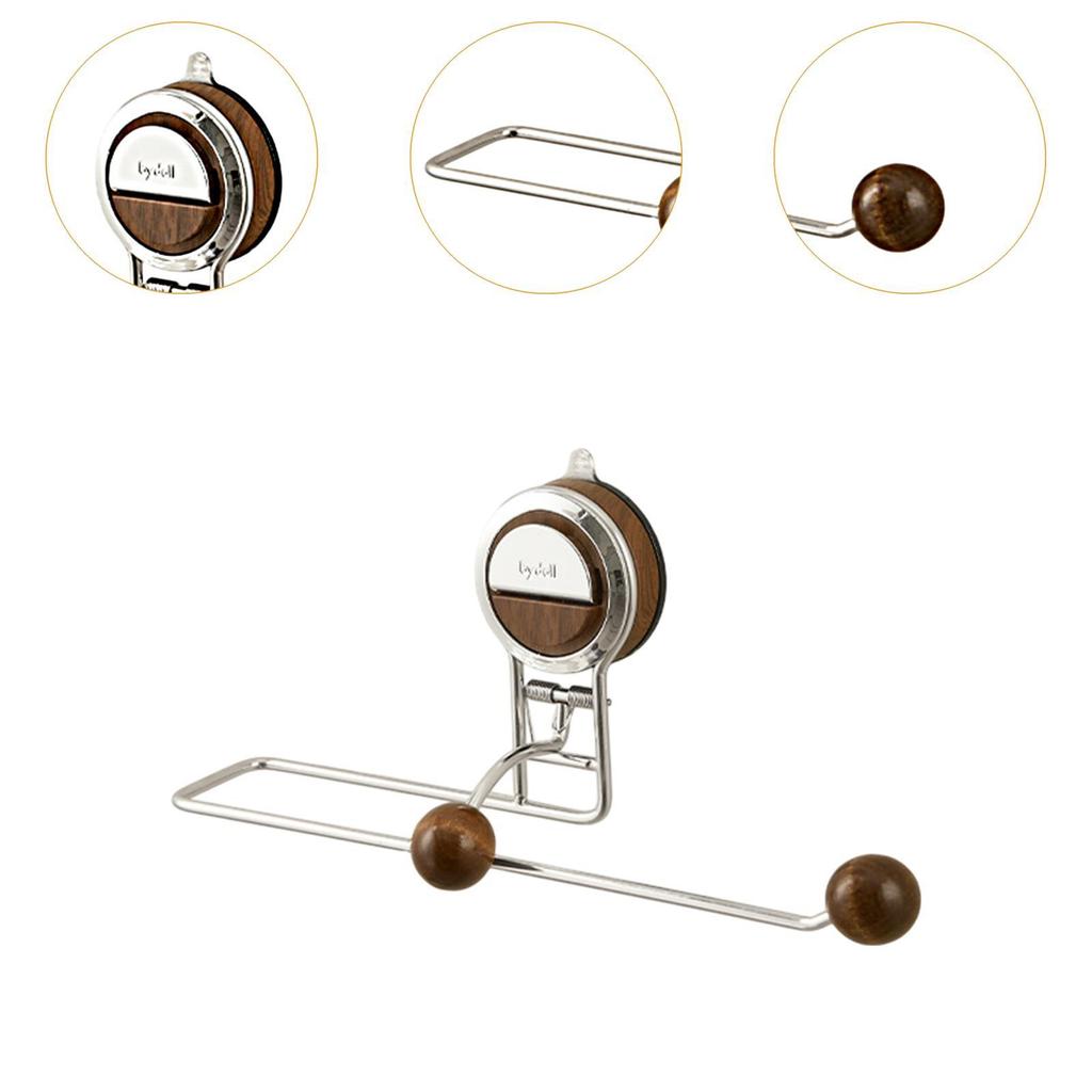 Paper Towel Holder No Drill Wall Mounted Suction Cup for Kitchen Rag Rack