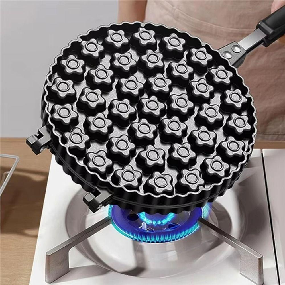 Long Handle Bubble Waffle Maker 19/37 Holes Ice Cream Cone Maker Baking Accessories