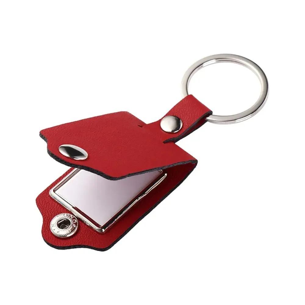 PU Leather Photo Frame Metal Metal Key Chains Fashion Photo Keyring Gift
