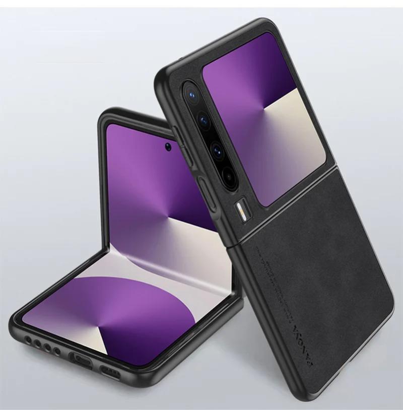 Для Huawei Pura X Роскошный кожаный складной чехол для телефона из овечьей кожи для Huawei Pura X VDE-AL00 Защитный противоударный силиконовый бампер