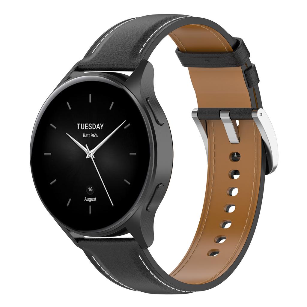 22mm Watch Band for Huami Amazfit Bip 5/GTR 47mm/GTR 2/GTR 2e Genuine Cow Leather Strap with Quick Release Connector