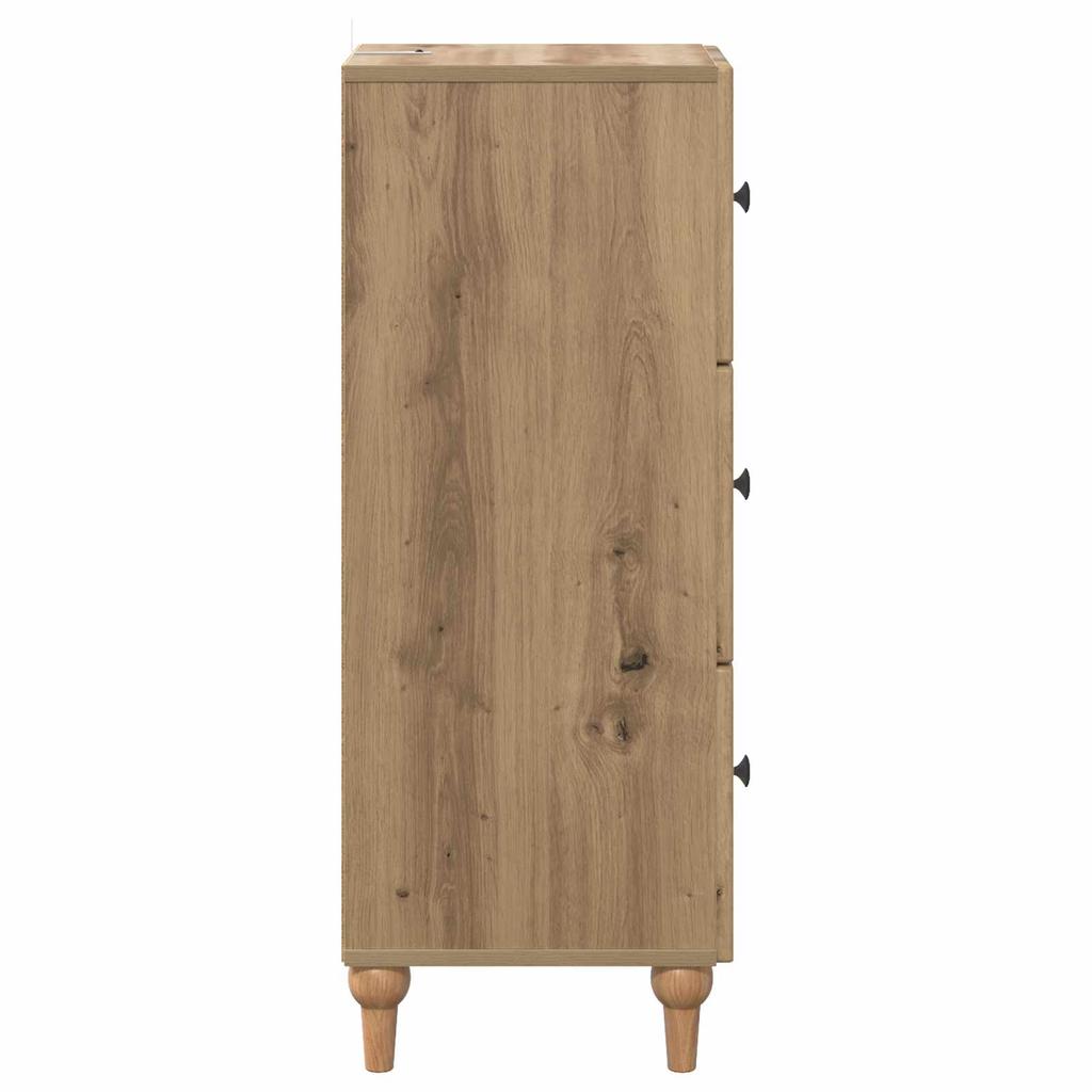 Artisan Oak Drawer Cabinet 33 x 34.5 x 90 cm Particleboard