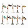 Набор из 30 шт. Джиг-спиннер-бейт, Острый крючок, Мини-размер, Портативный, Вращающийся
