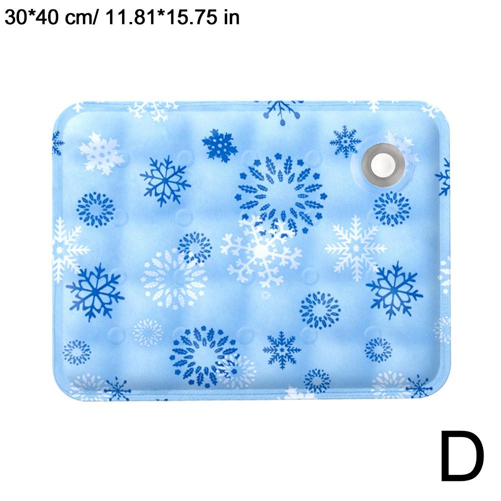 Прочный охлаждающий коврик с рисунком снежинки для домашних животных - Сохраняет прохладу для собак и кошек в помещении и на улице