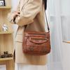 Women Bag Crossbody Bag Soft Leather Versatile Multi-Pocket Shoulder Bag Women Mom Bag Travel Backpack