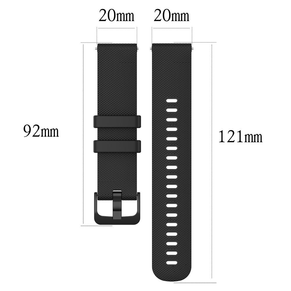 20mm Silicone Watchband For Garmin Venu SQ Smart Watch Bracelet Forerunner 245 645 Music 55 Wristband Strap Replacement Belt