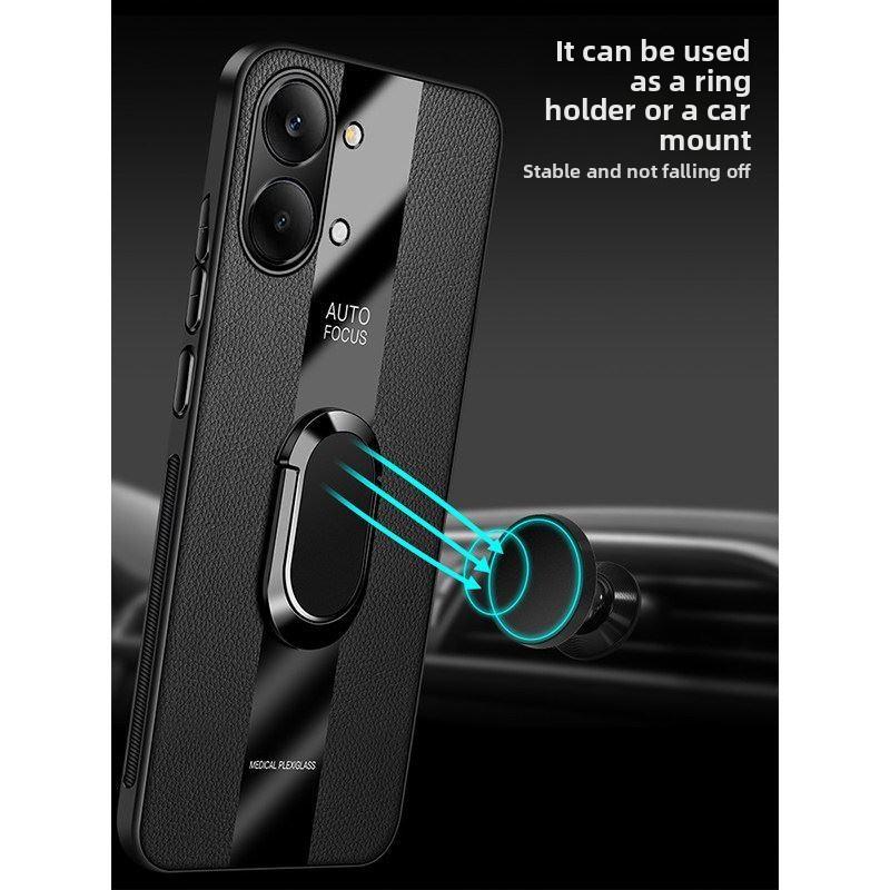 Чехол для POCO X8 Pro/X8 Pro Max Дизайн Суперкара Кожаная Текстура Магнитное Кольцо ПК Защита от Падения для Чехла XiaoMi PocoX8 Pro Max